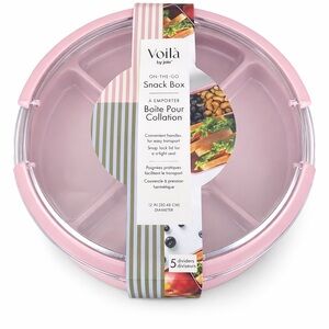 Joie Pink Round Snack Organizer with 5 Compartments